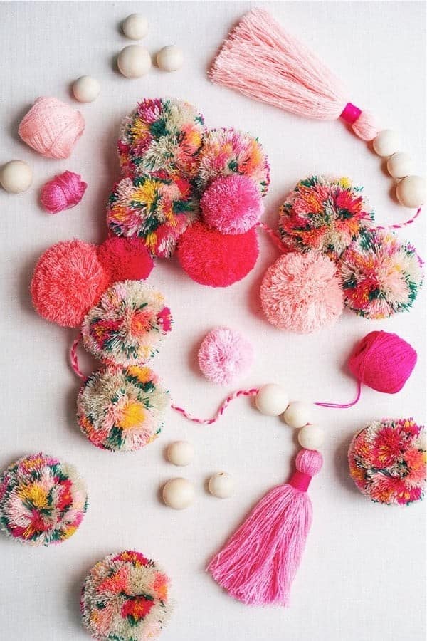 DIY Floral Pom Poms