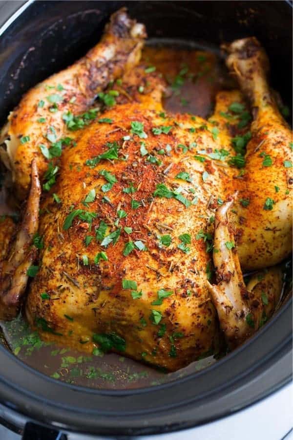 Slow Cooker Rotisserie Style Chicken