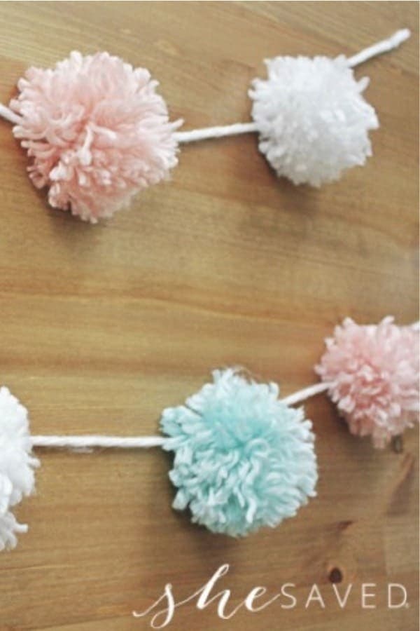 Yarn Pom Pom Garland Craft