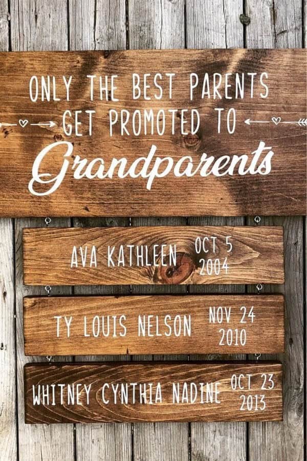 DIY Sign For Grandparents