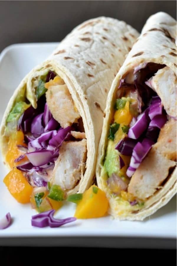 Fish Wrap Sandwich with Fresh Mango Salsa