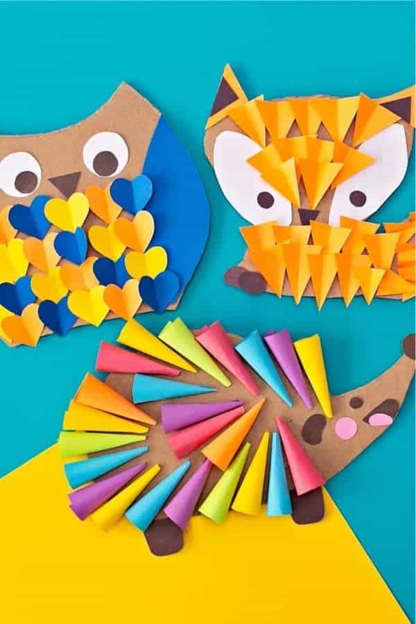 Woodland Animal Construction Paper Craft