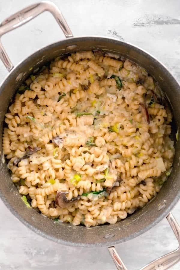 LEEK MUSHROOM BOURSIN ORZO