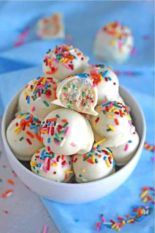 No Bake Cake Batter Truffles