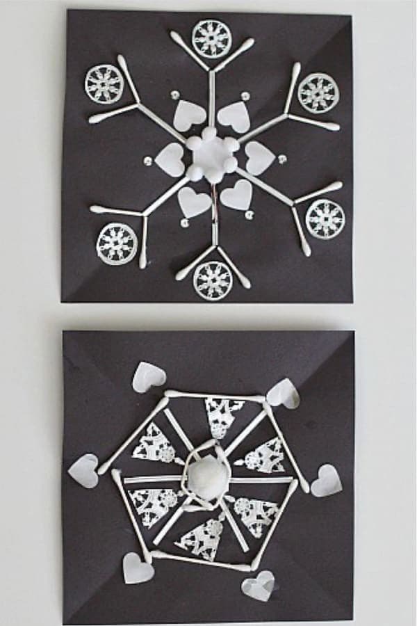 Symmetrical Snowflake Winter Craft for Kids