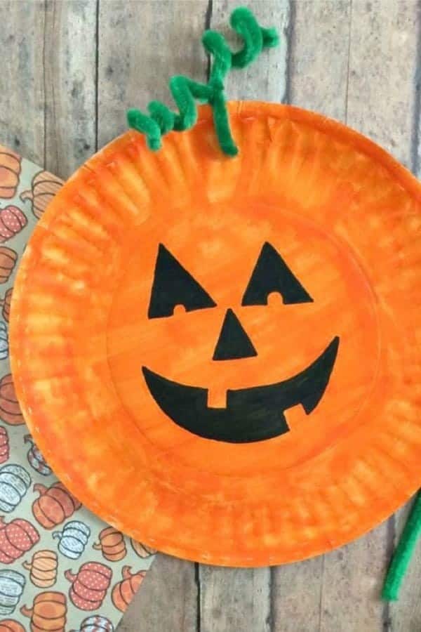 Paper Plate Pumpkin Craft