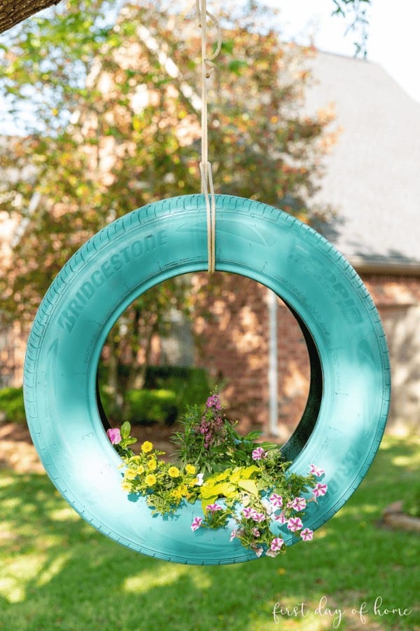 Hanging Tire Planter