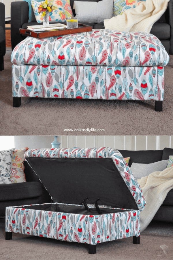 Upholstered Storage Ottoman