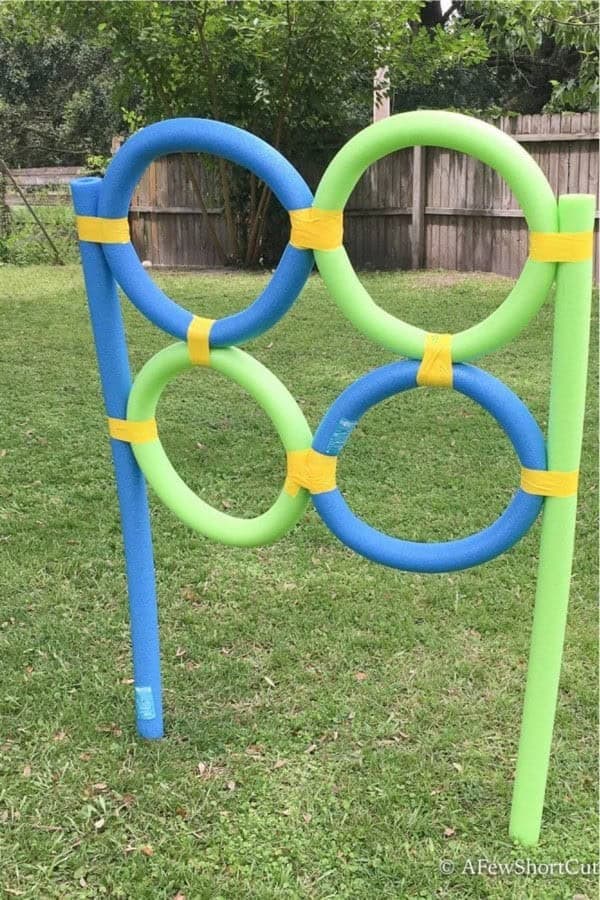 DIY Pool Noodle Frisbee Target