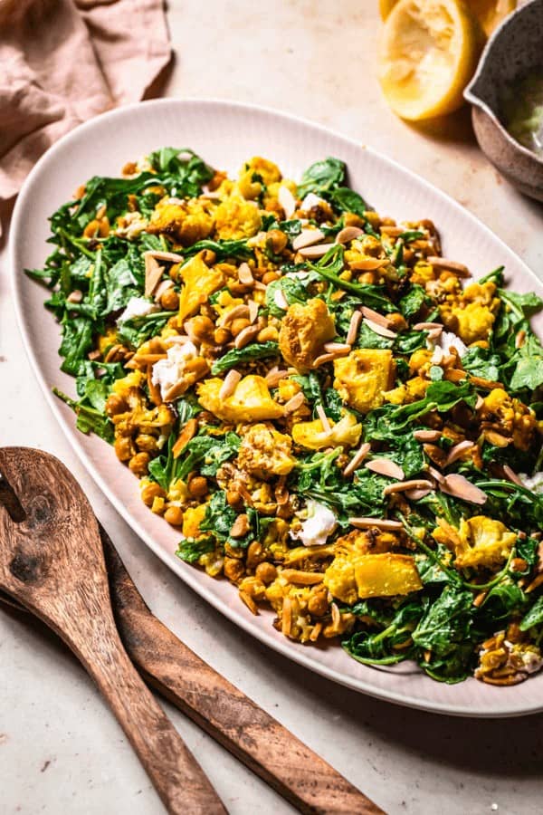 Golden Cauliflower Chickpea Salad