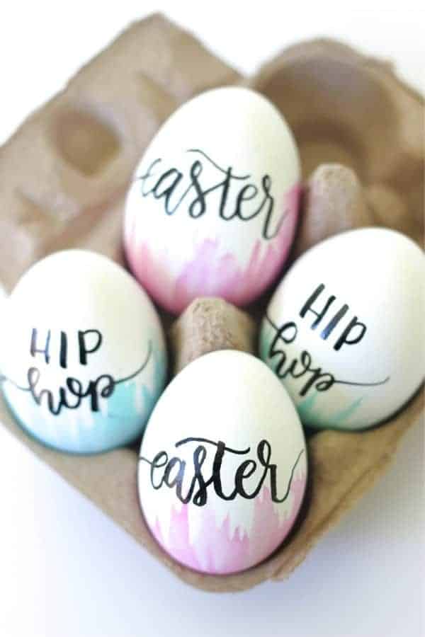 Hand Lettered & Watercolor Easter Eggs