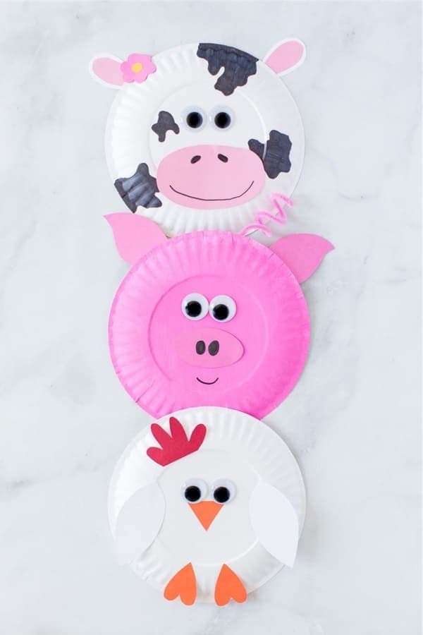 Paper Plate Farm Animals