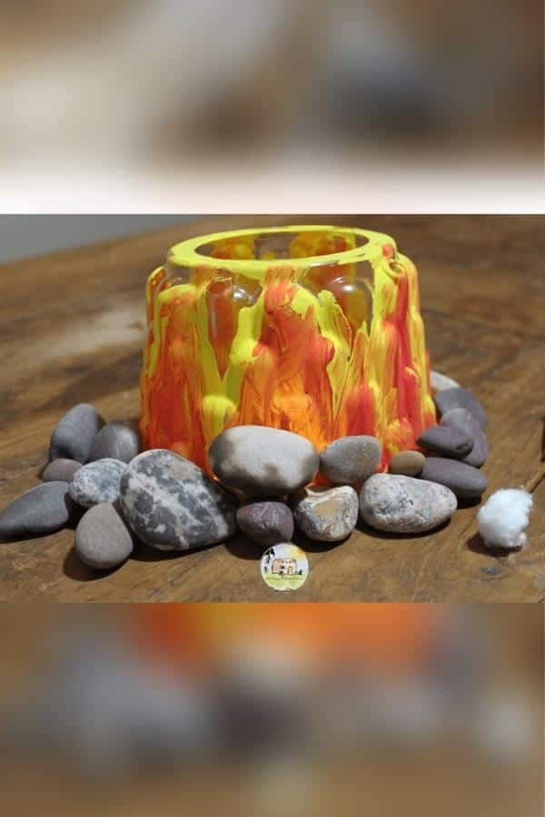 DIY GLOWING CAMPFIRE