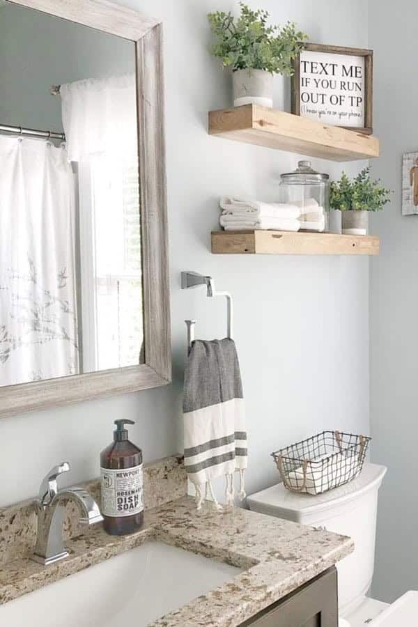 Small Bathroom Floating Shelves