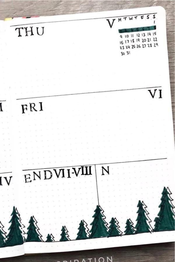 Winter Forest Weekly Layout