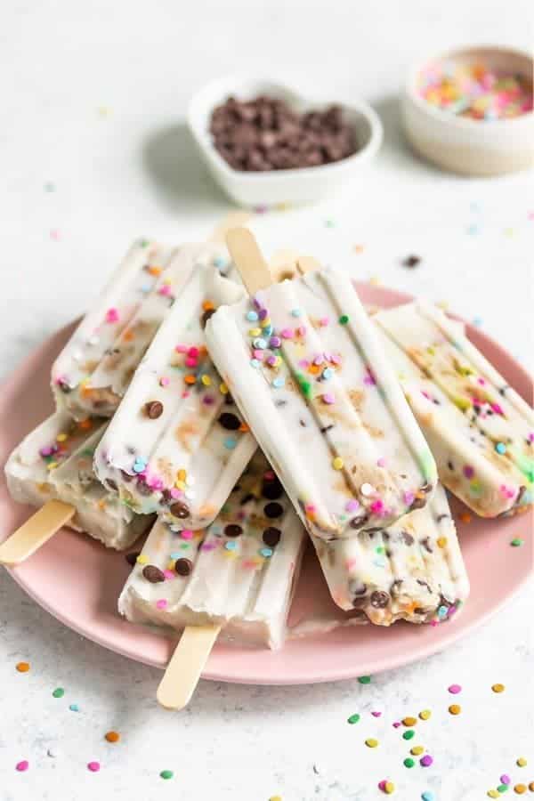 Vegan Cookie Dough Popsicles