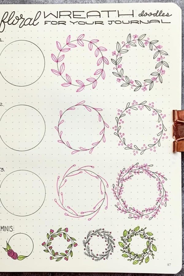 How To Draw Floral Wreaths