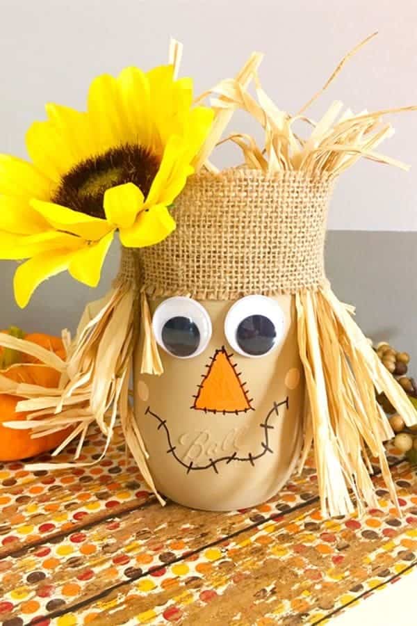 DIY Scarecrow Mason Jar