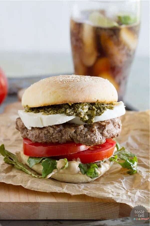 Homemade Caprese Burger Recipe