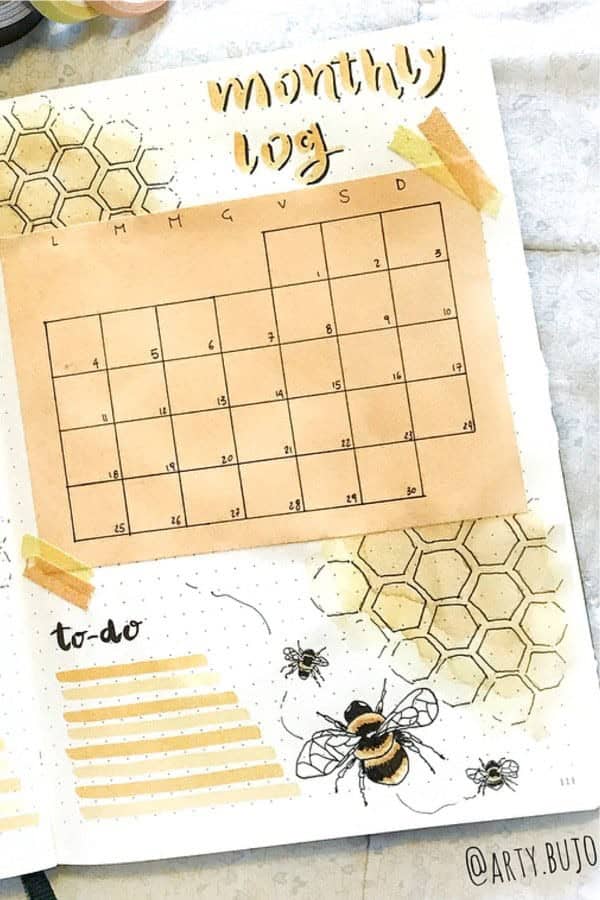 Honey Comb Monthly Spread