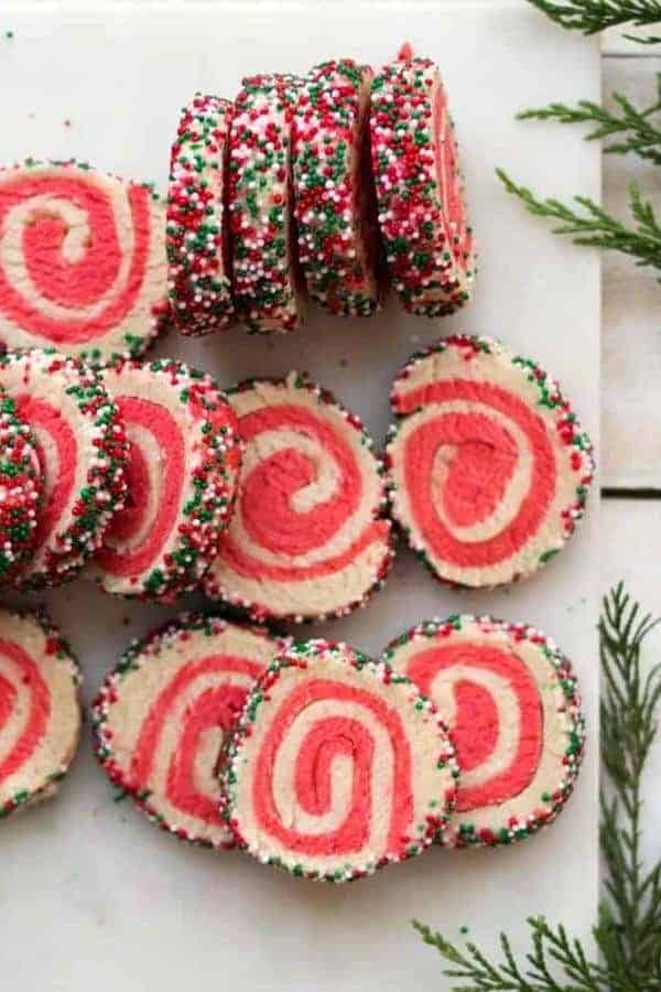 VEGAN CHRISTMAS PINWHEEL COOKIES