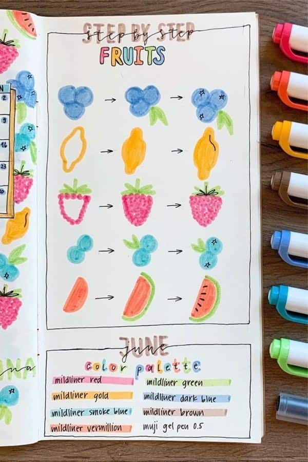 Fruit Bujo Doodles