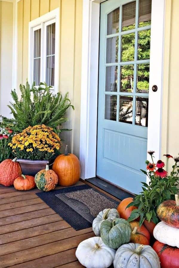 Colorful Fall Porch