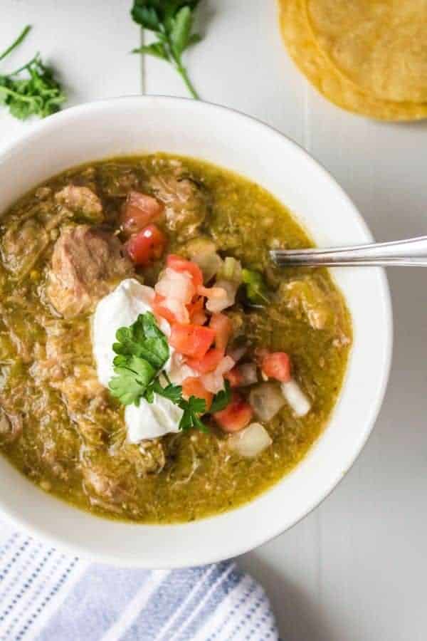 INSTANT POT PORK CHILE VERDE