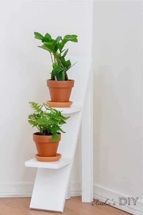 DIY Tiered Plant Stand With Scrap Wood