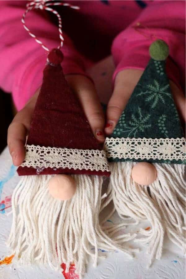 Easy Gnome Ornament for Kids to Make