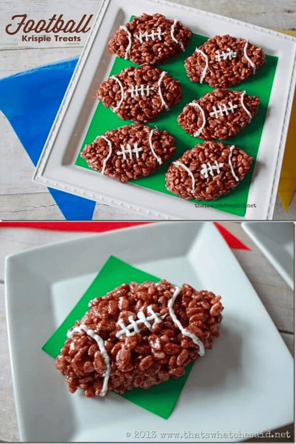 Football Rice Krispie Treats