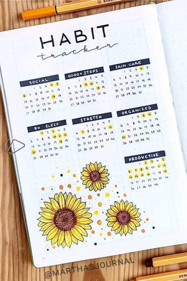 Yellow Habit Tracker