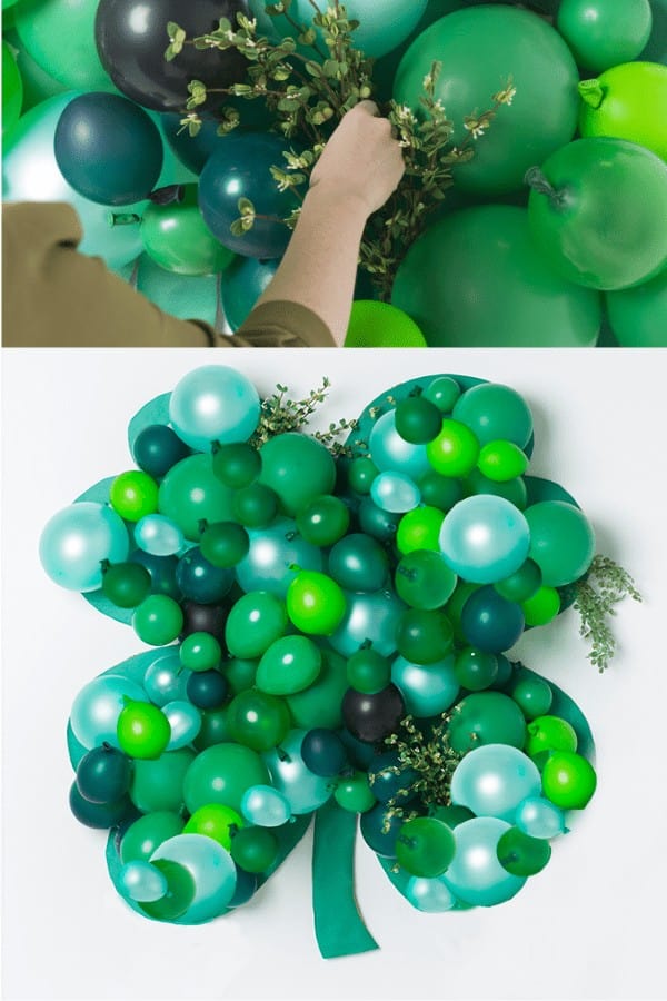 Balloon Shamrock Backdrop