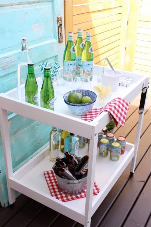 DIY Bar Cart for Outdoor Entertaining