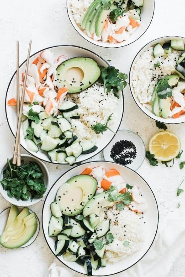 CALIFORNIA ROLL SUSHI BOWL