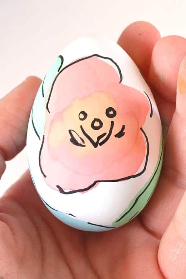 Watercolor Floral Eggs