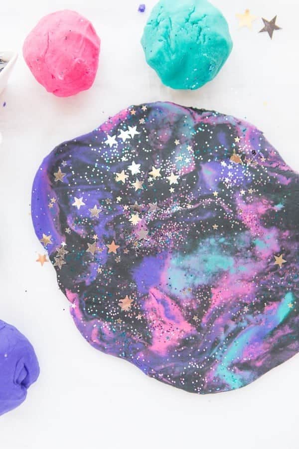 Sparkly Galaxy Playdough