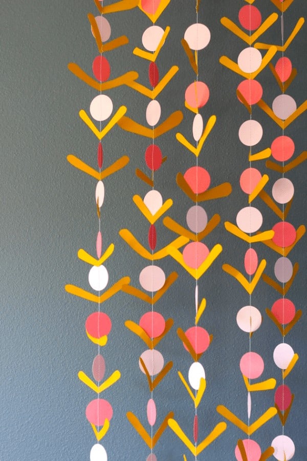 Simple Paper Flower Banner-Garland