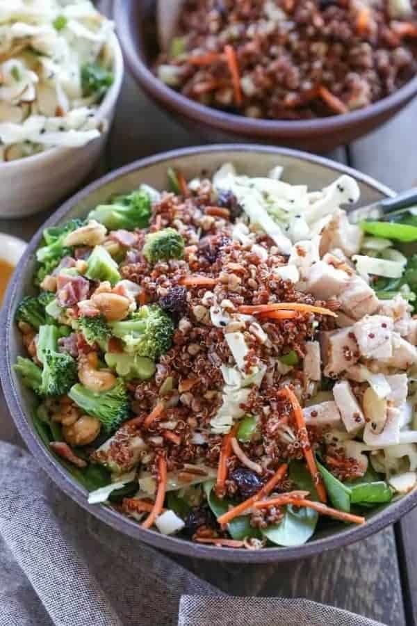 QUINOA CABBAGE BROCCOLI SPINACH SALAD