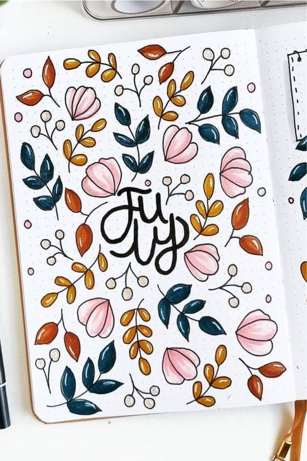 Floral Doodle Monthly Cover Page