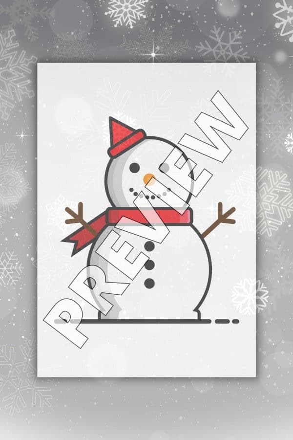 CHRISTMAS SNOWMAN PRINTABLE CLIPART