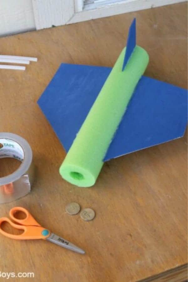 Pool Noodle Plane Summer Craft