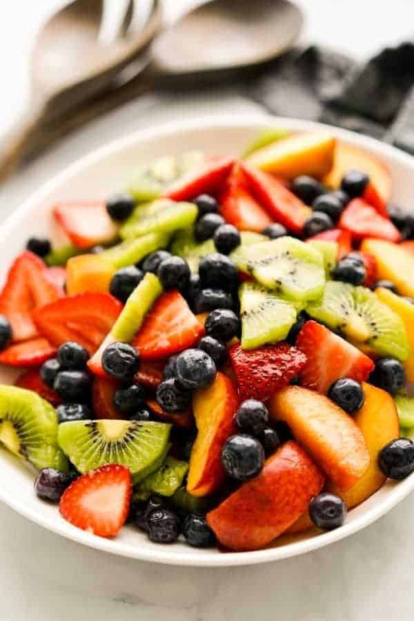 FRUIT SALAD WITH HONEY LIME DRESSING