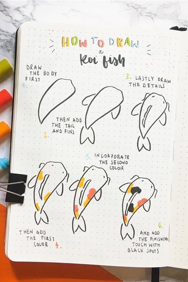 Koi Fish Doodles