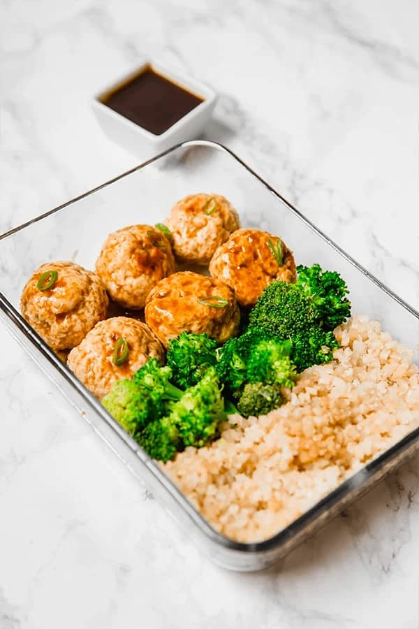 Teriyaki Chicken Meatball Prep