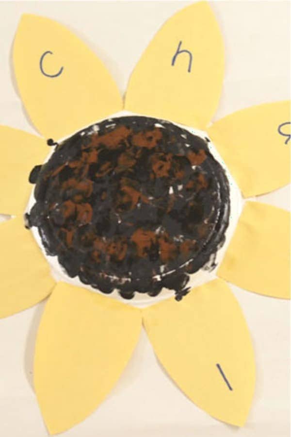 Sunflower Name & Fingerprint Craft