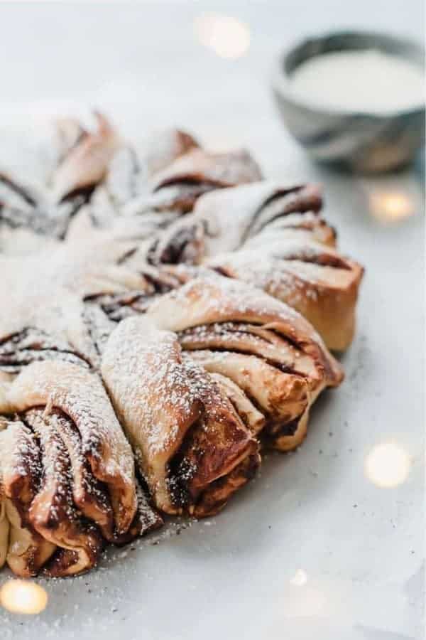 Chocolate Pistachio Christmas Star Bread