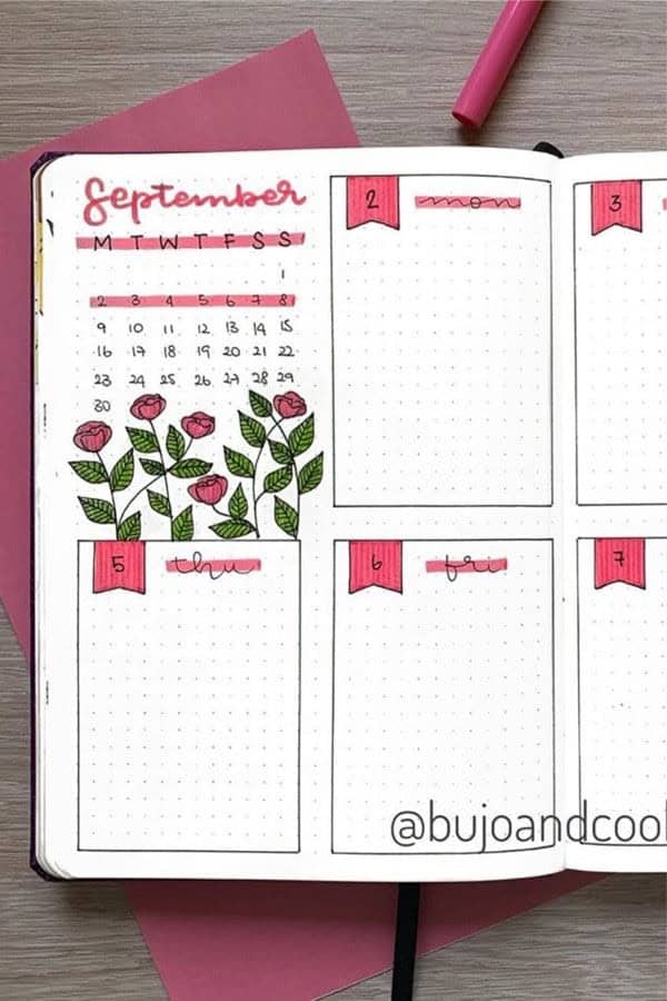 September Weekly In Pink