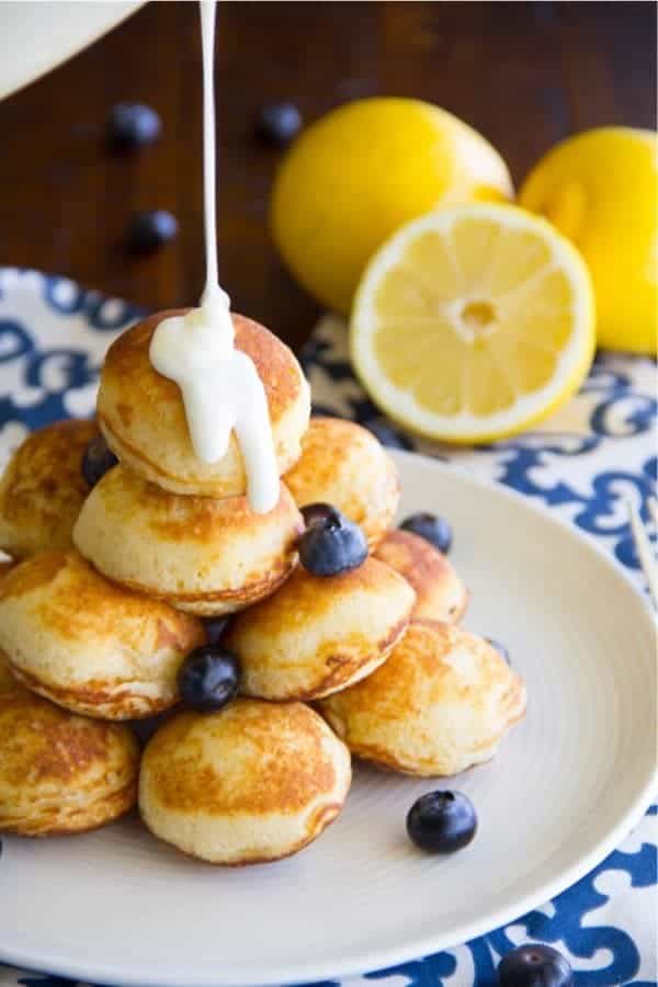 Lemon Blueberry Pancake Bites