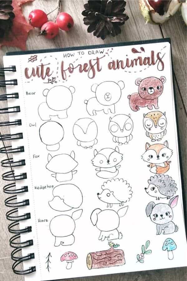 Cute Forest Animal Doodles